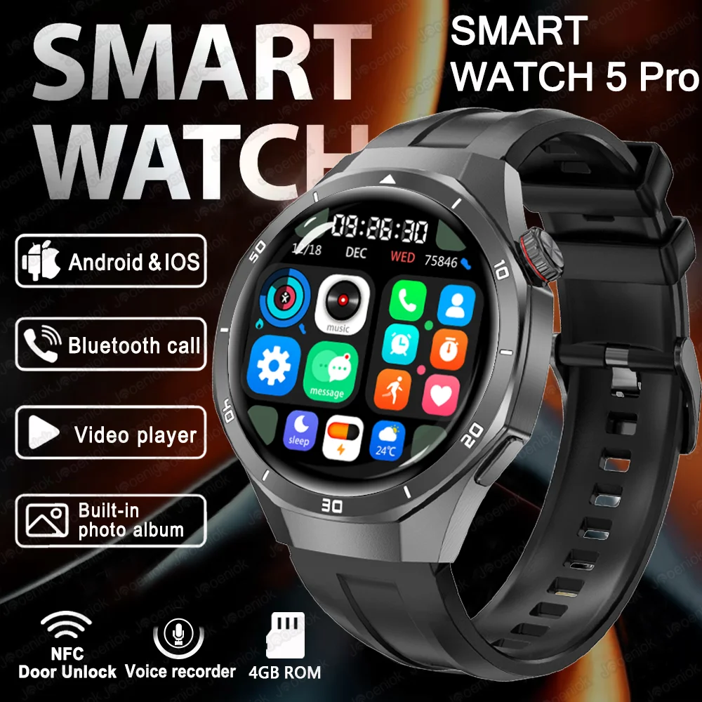 

Смарт-часы с памятью Militray, 4 ГБ, мужские MP3/MP4, воспроизведение видео, звуковой рекордер, пульсометр, спортивные водонепроницаемые спортивные умные часы с вызовом BT