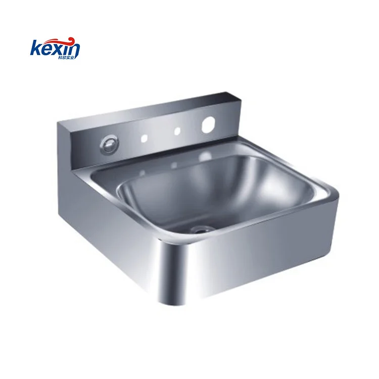 Factory Supply Stainless Steel Wash Trough One Piece Bathroom Wall Hung Hand Wash Basin Stainless Steel Wash Trough