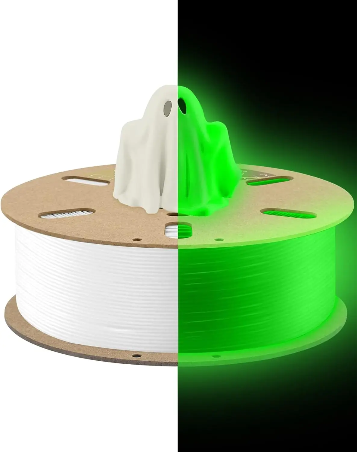 

Glow in Dark 3D Printing Filament 1.75mm, 1Kg Luminous PLA, Dimensional Accuracy +/-0.02mm for FDM Printers