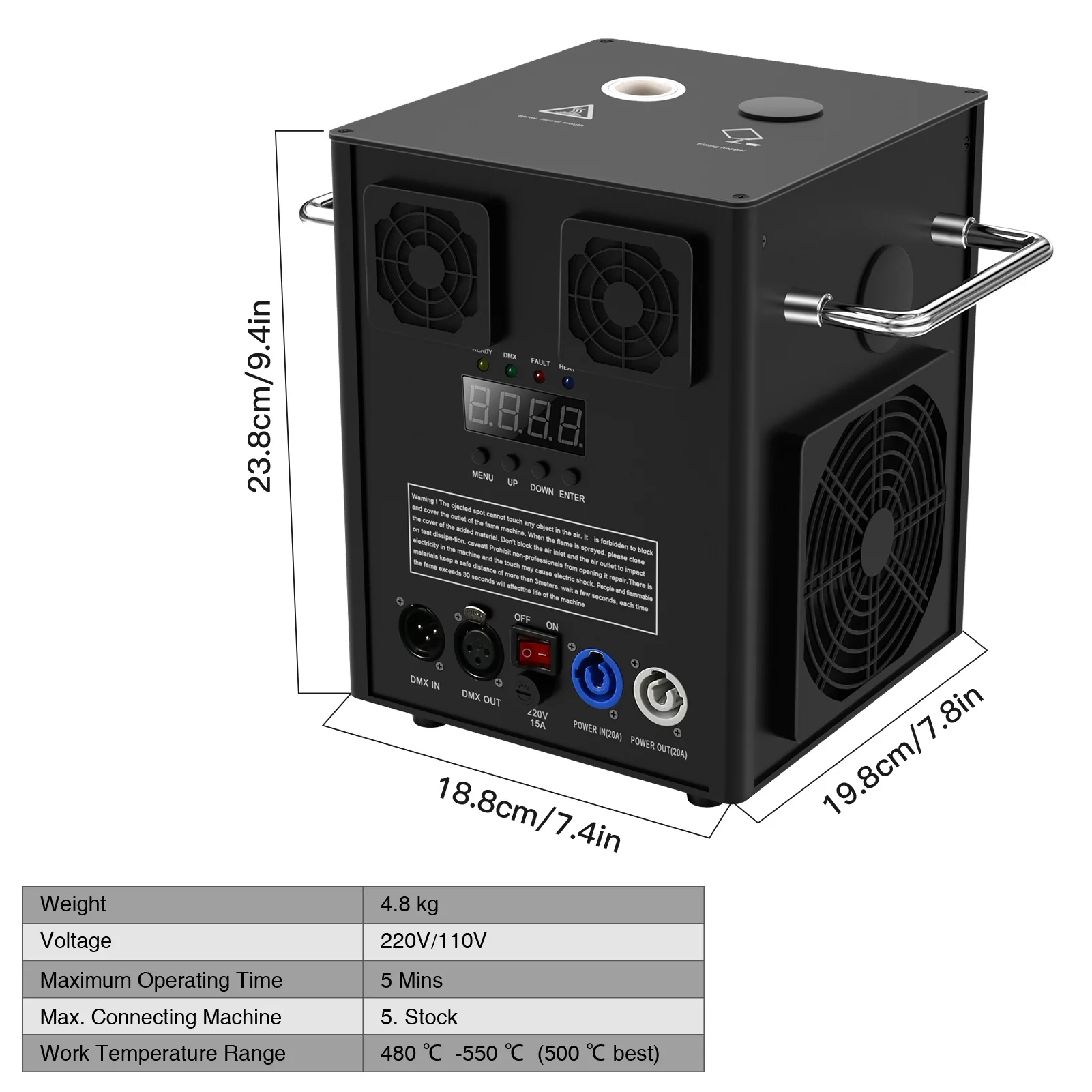 Fieryzeal 600W เย็น Sparks เครื่อง Flightcase ในร่มกลางแจ้ง DJ งานแต่งงานอุปกรณ์เวทีไร้สายระยะไกลดอกไม้ไฟเครื่อง