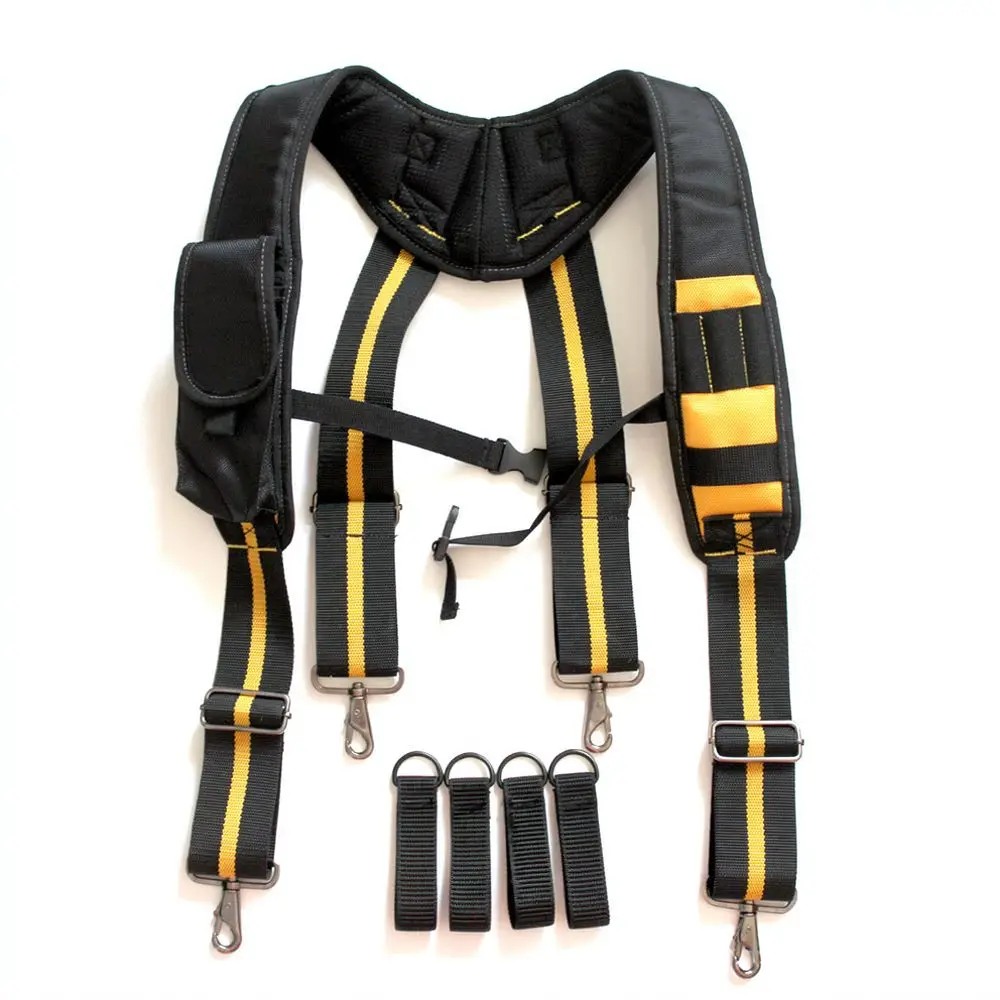 For For MOVWOKON Professional Tool Belt Suspenders Ergonomic X Back Shoulder Straps For Construction Plumbing Gear