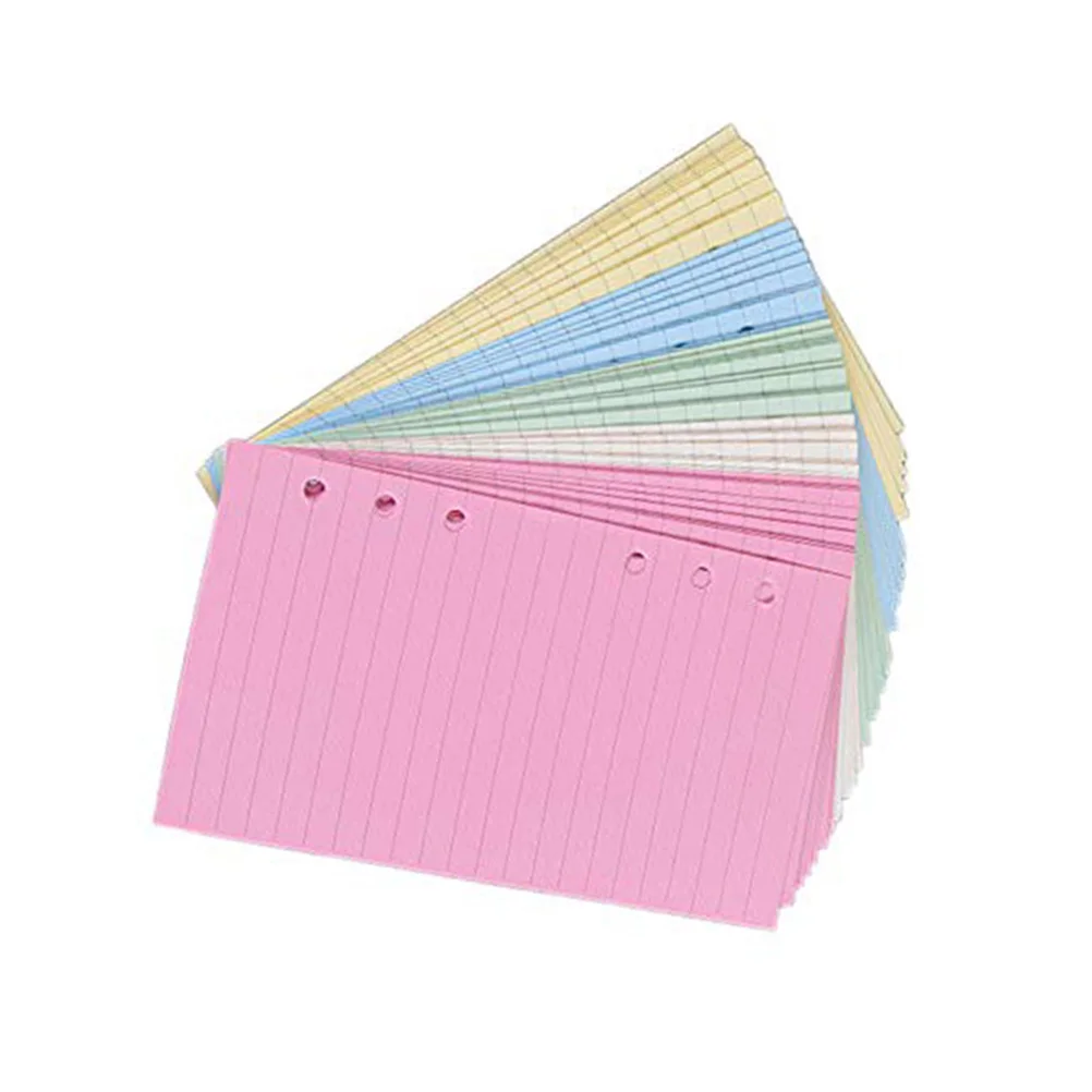 

2 set A5 Loose-Leaf Notebook Paper Refills Smooth Writing Sheets For Journaling Note Taking Colorful Simple Hole Punched Papers