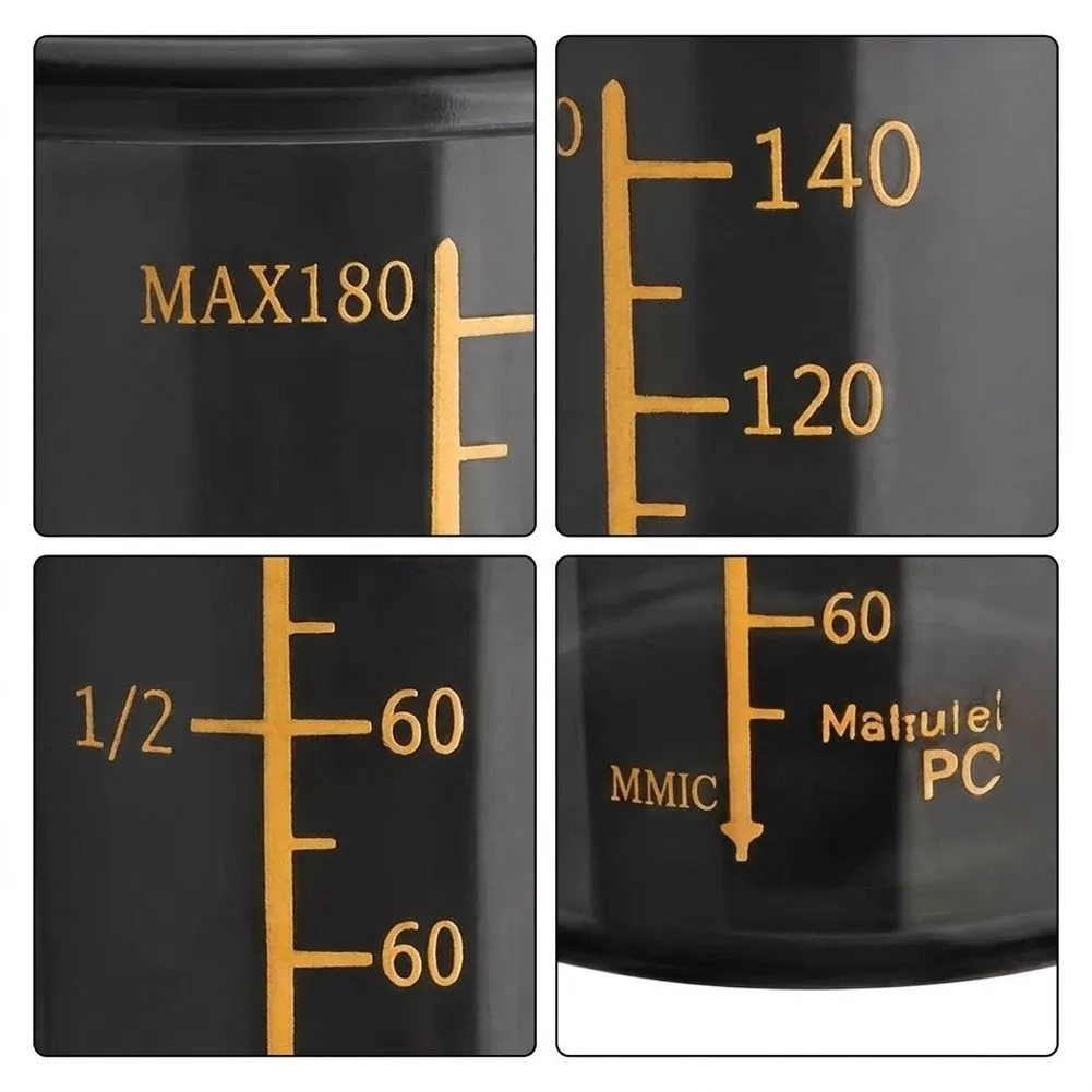 Fishing Measuring Cup Set With Scale & Lid Thickened Bait Mixing Cup Transparent Fish Bait Measurement Cup Fishing Tackles