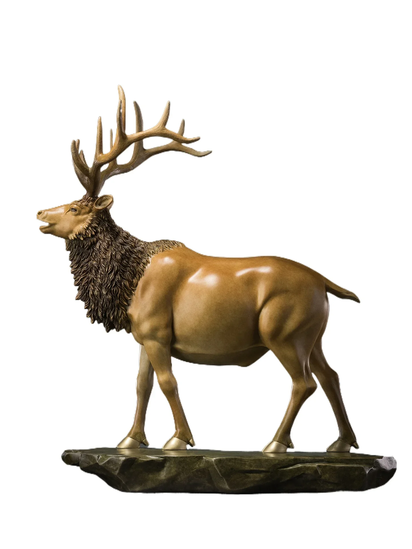 All the way along the living room desktop copper deer ornaments home decoration crafts