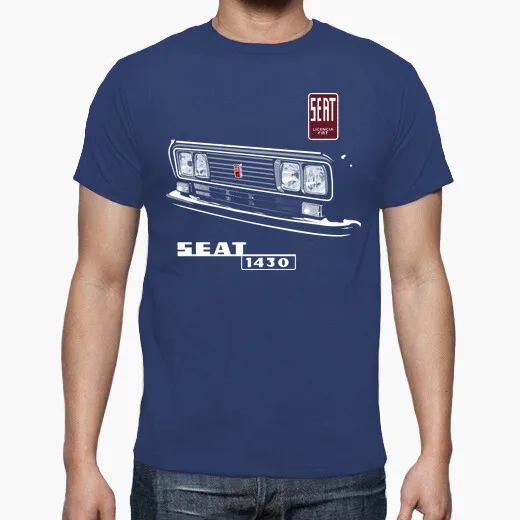 Vintage Spain Car S E A T 1430 T Shirt. New 100% Cotton Short Sleeve O-Neck T-shirt Casual Clothing Mens Top