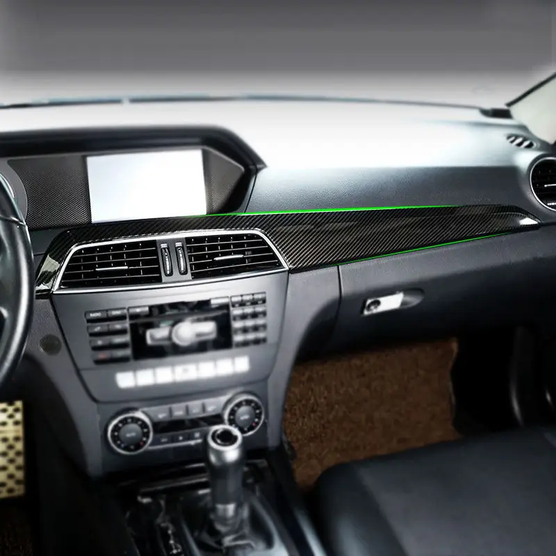 

Центральная консоль автомобиля, приборная панель, декоративная наклейка, накладка для Mercedes Benz C Class W204 2010 2011 2012 2013, внутренние аксессуары с левым рулем