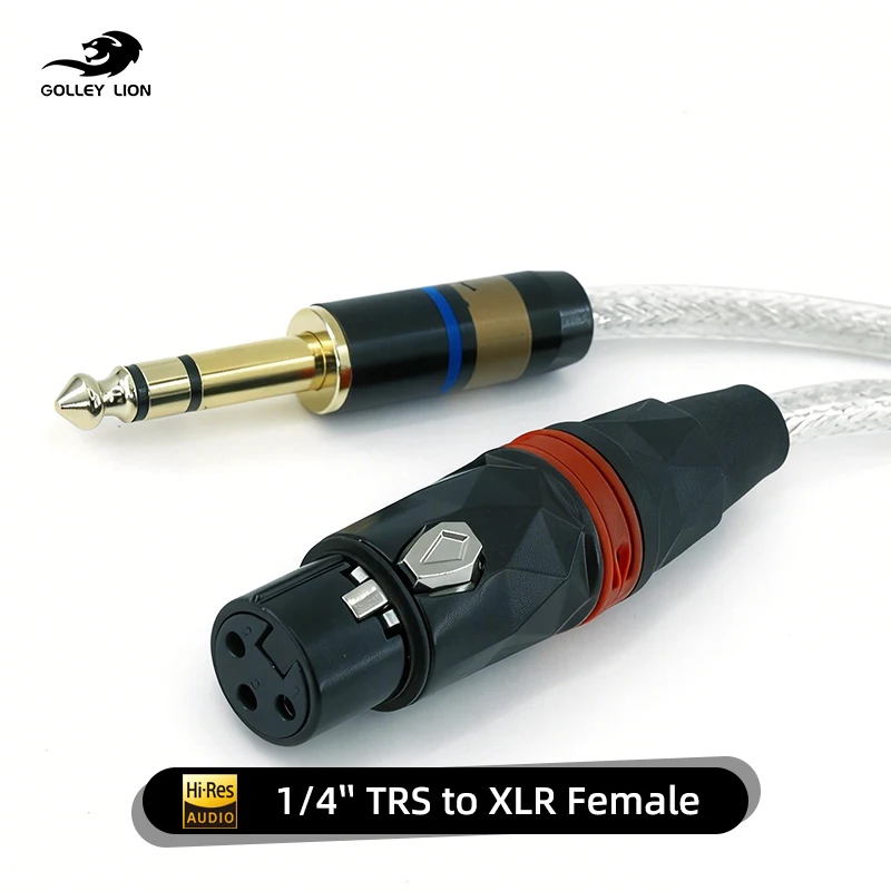 1/4 Inch TRS to XLR Female Cable 6.5mm Balanced Cable Suitable for Professional Cables in Guitars Mixers and Recording Studios