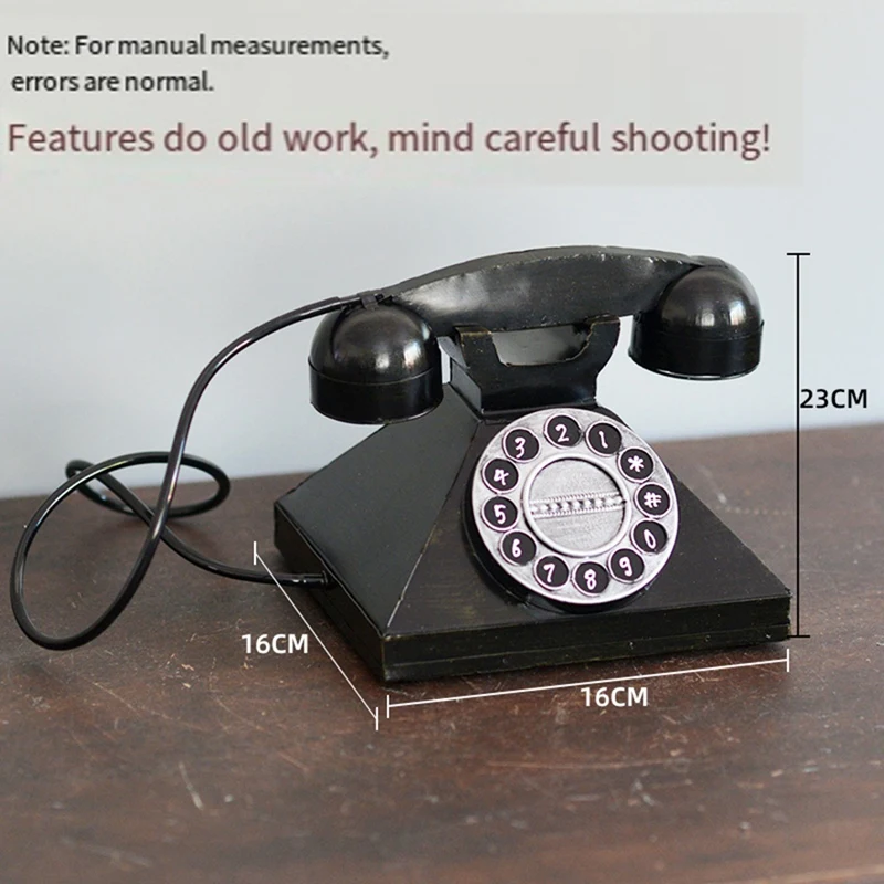 Age Style Wall Mounted Telephone Telephone Exquisite Workmanship Desktop Ornament Craft For Home Hotel Office C