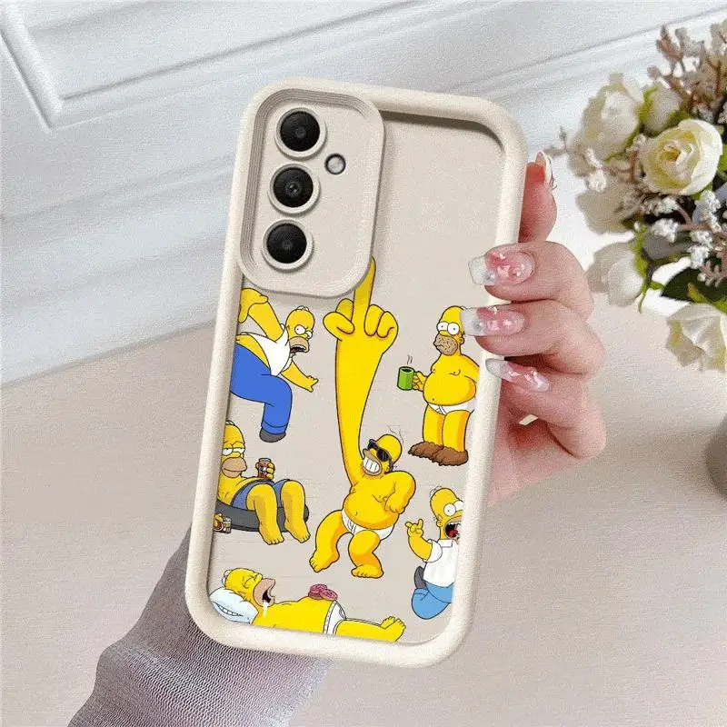 Case For Samsung A54 A52 A14 A53 A12 A13 A23 A71 A34 A51 A13 A33 A15 A32 A22 A55 A24 Silicone Phone Case Disney Funny Simpson