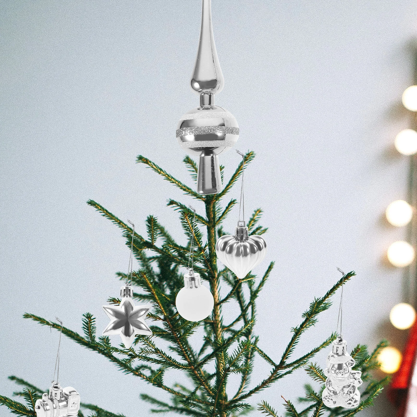 

1 Box Shatterproof Christmas Tree Hanging Decorations Xmas Tree Topper Festive Pendants Holiday Party Ornaments For Xmas Scene