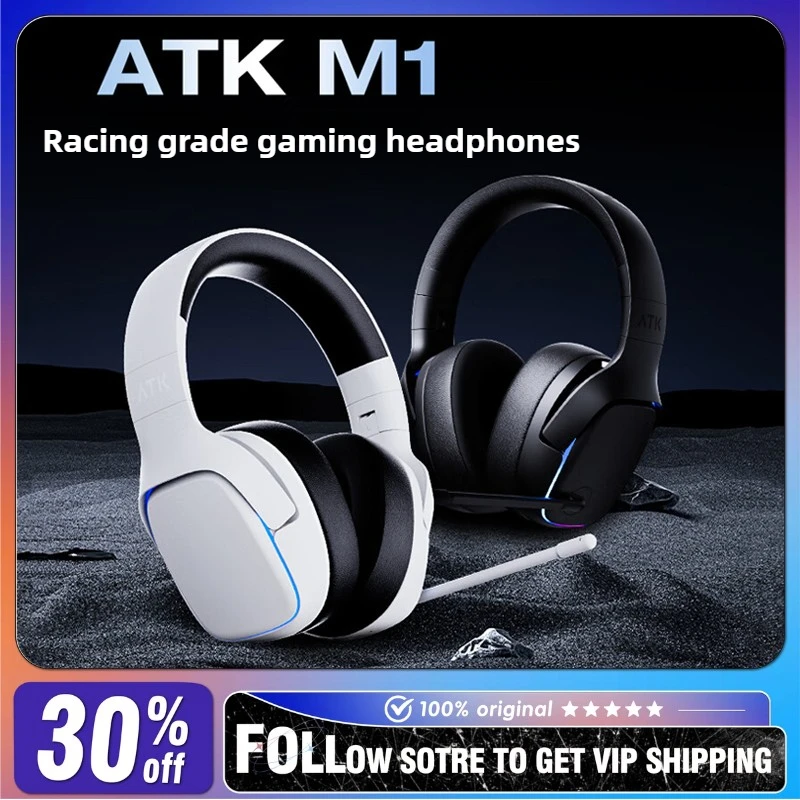 Atk M1/M1 SE Wireless Headphone Three Mode ENC Noise Reduction Virtual Long Battery Life Desktop Computer E-sports Gamer Headset