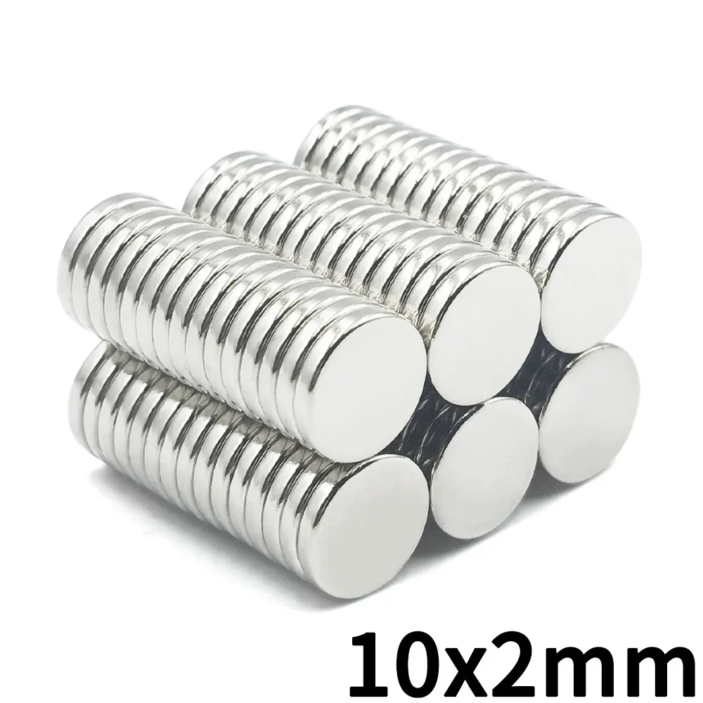 10 20 50Pcs 10x2 Super Strong Magnet 10mm X 2mm Round Magnetic Powerful Disc for Fridge DIY Building Scientific Projects Use