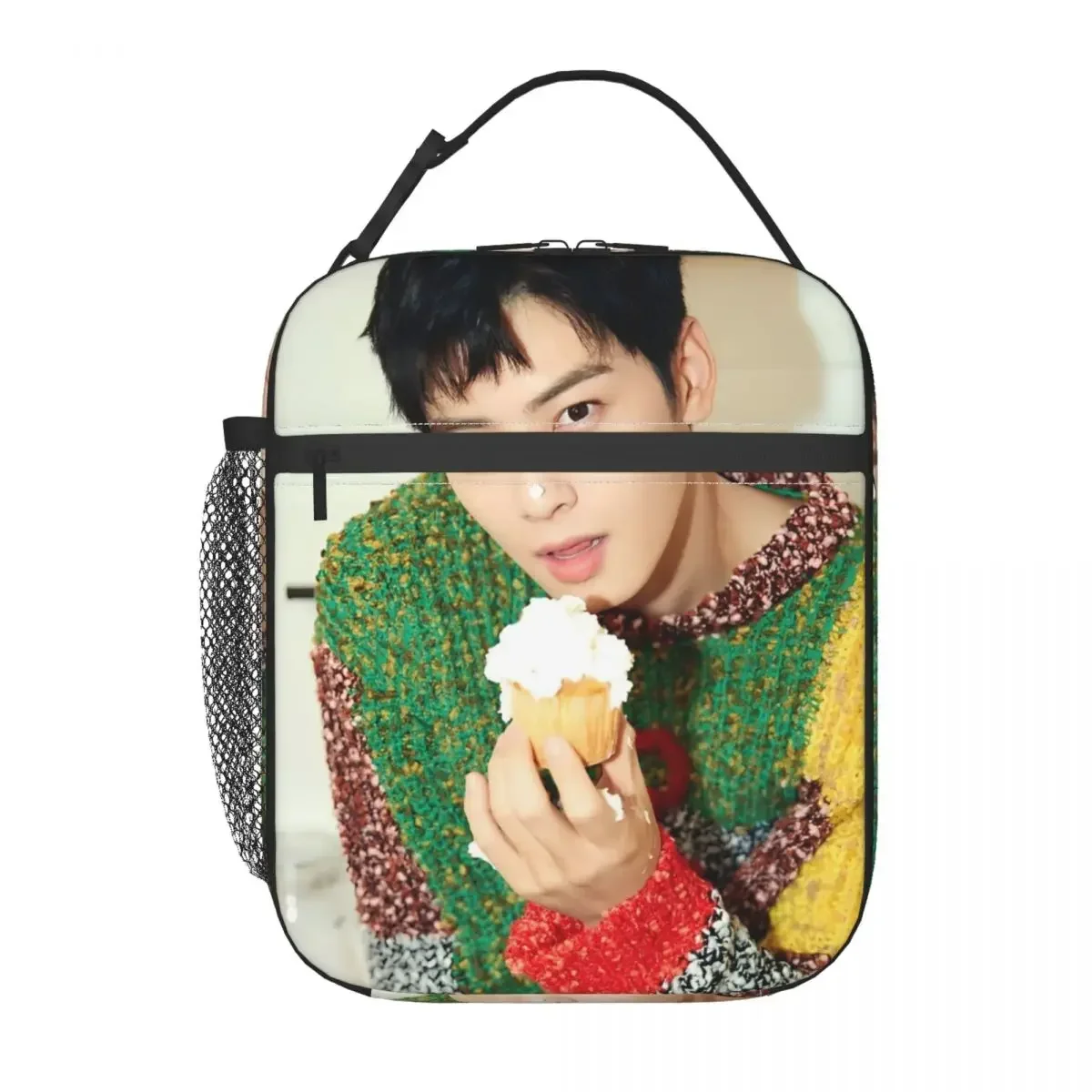 Cha Eun Woo Merch Insulated Lunch Bag For Office Kpop Astro Food Storage Bag Leakproof Cooler Thermal Lunch Boxes