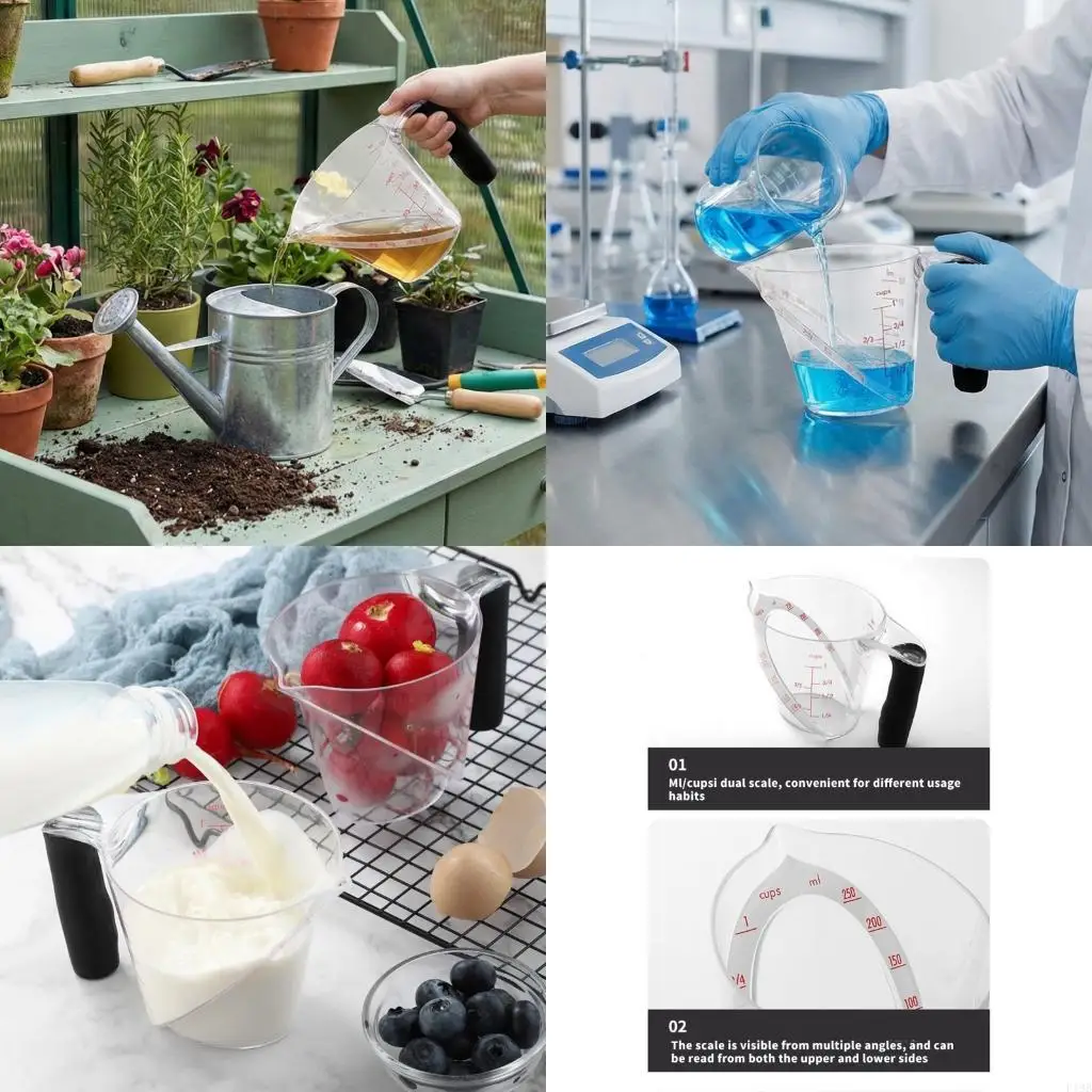 F19B 250ml Plastic Measuring Cup With Easy to Read Marking For Home Chefs And Bakers Baking and Cooking Accessories