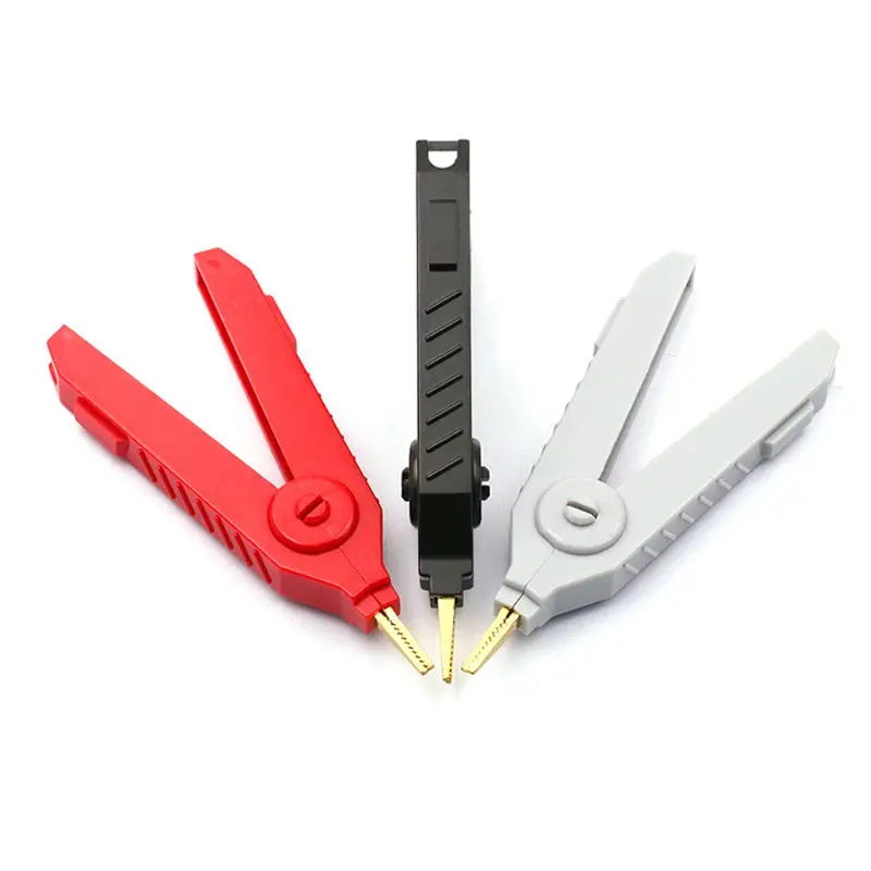 1PCS Alligator Clip Test Pure Copper Gold-Plated Positive and Negative Pole Test Clip Low Tesistance Flat Clip