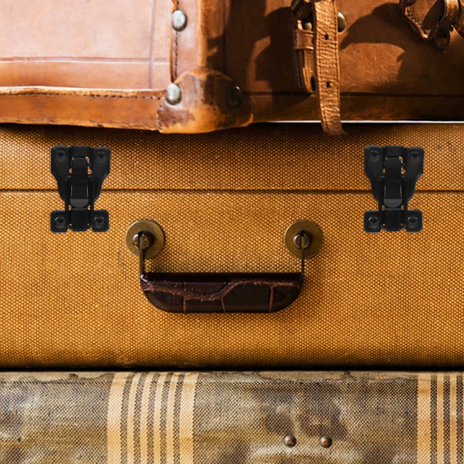 

6Pcs Vintage Duckbilled Toggle Hasp Latch Retro Style Metal Lock for Jewelry Box Wooden Cabinet Toolbox Metal Latches Hardware