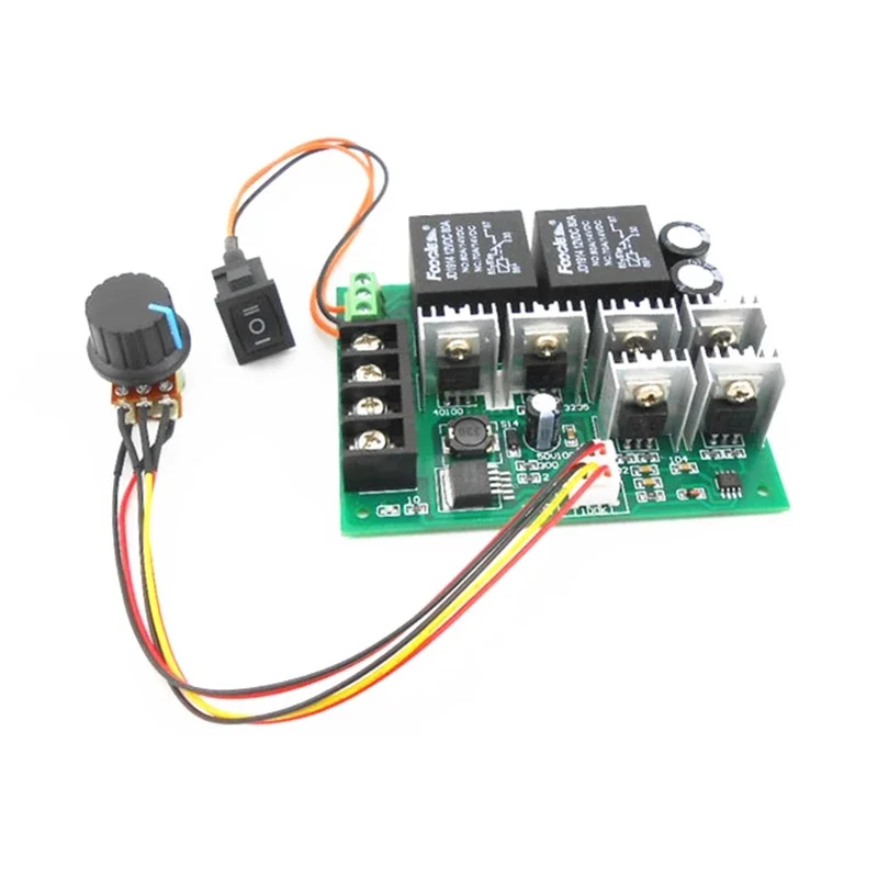 Motor Speed Regulator Controller DC 10V-50V 12/24/36/48V 60A With Forward/Reversible Switch PWM Speed Control Regulator