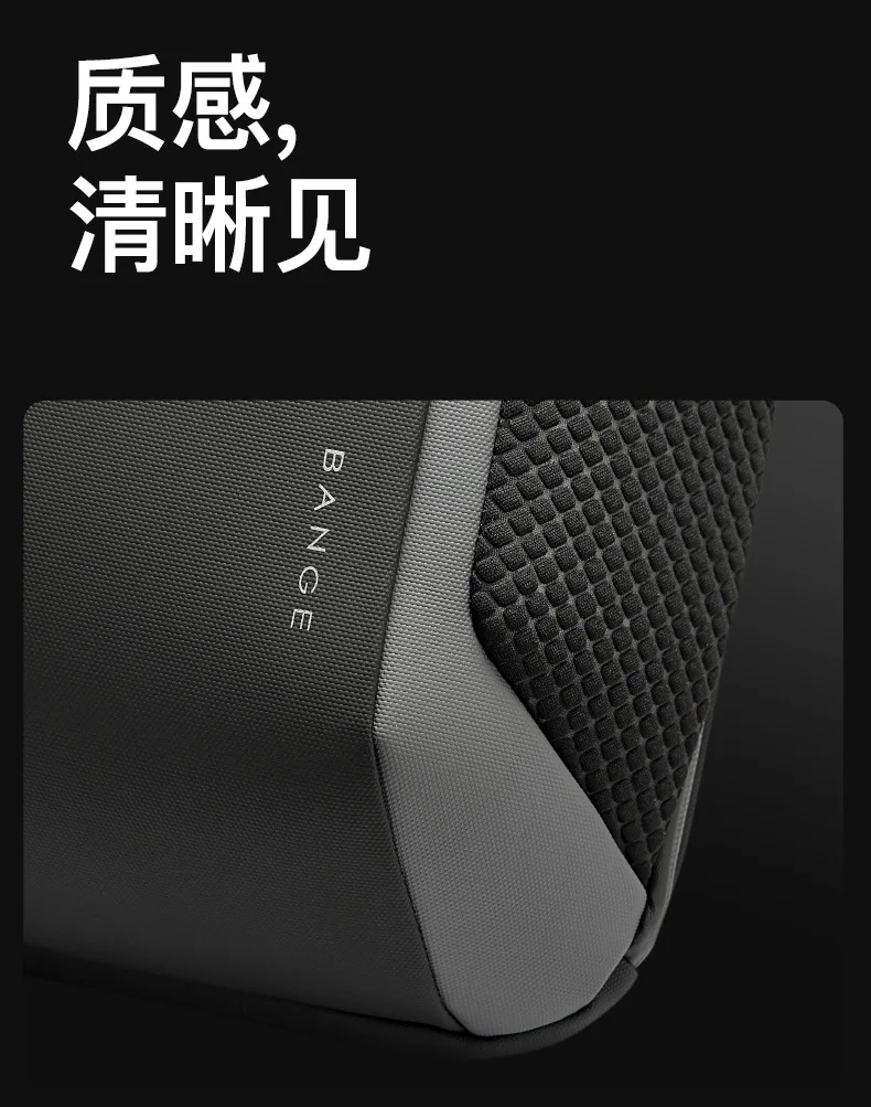 BANGE Multi Functional Anti-theft Shoulder Bags Men's Oxford Crossbody Bag Short Trip Messenger USB Charging Chest Bag Pack