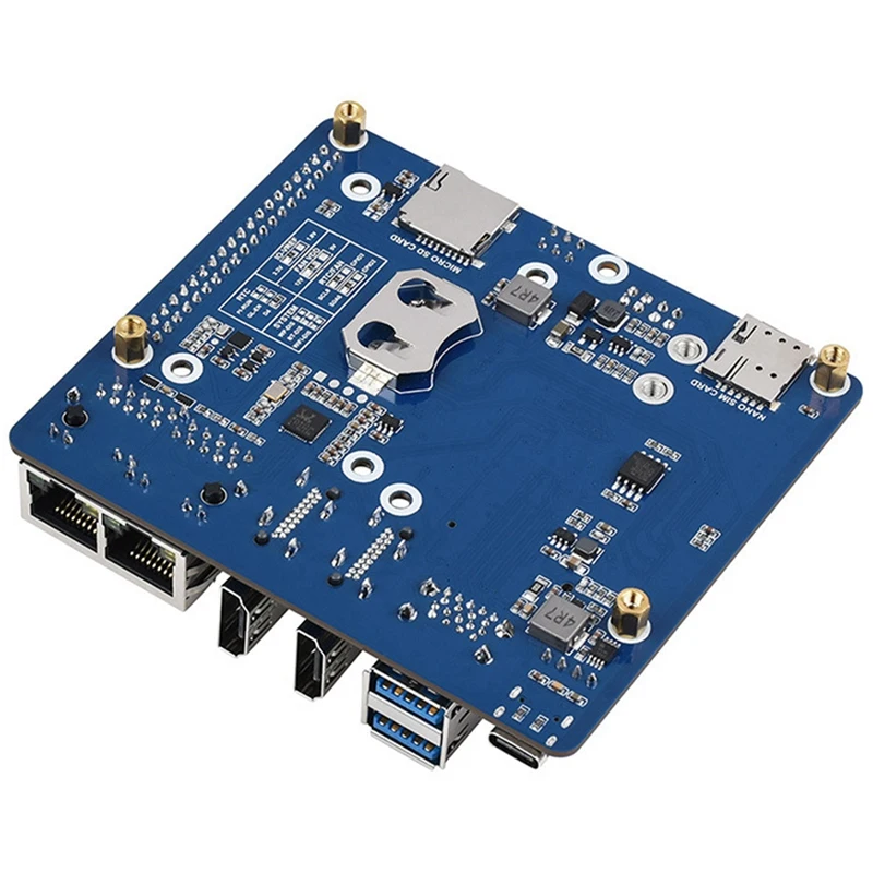 1 PCS Raspberry Pi Expanding Board Cm4 Dual Gigabit Ethernet Port USB3.0 Iot Expansion Board