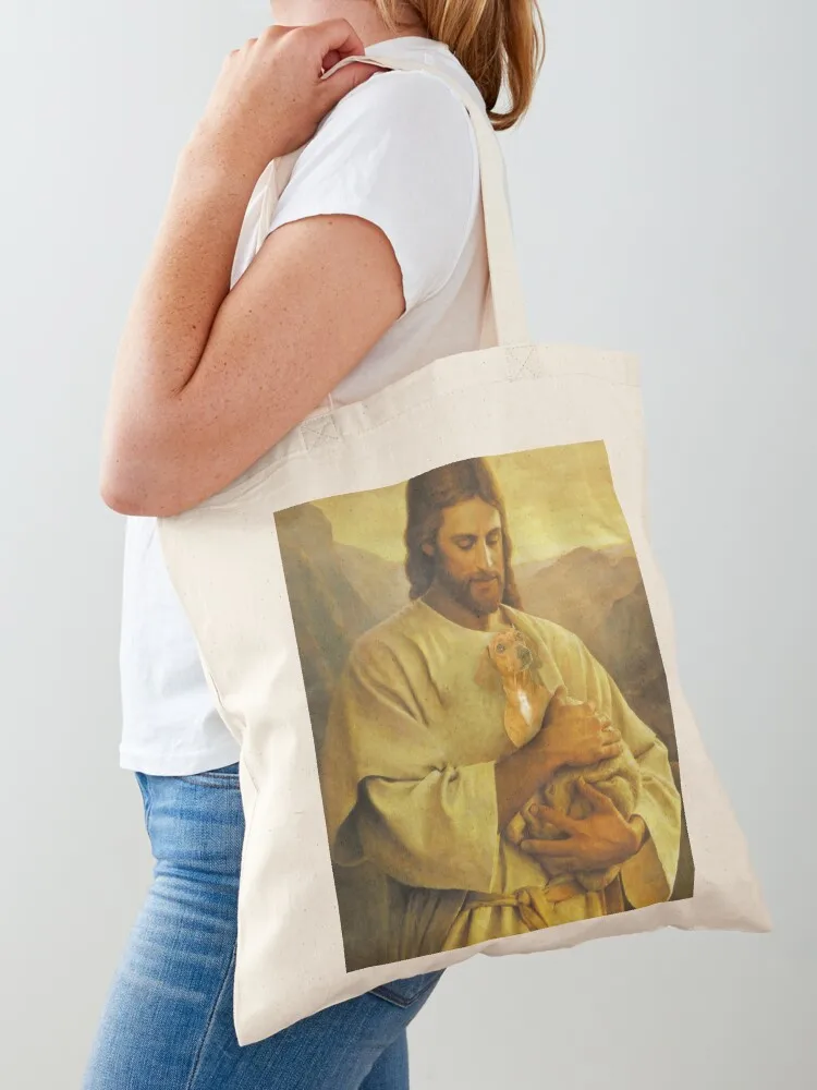 

jesus lover dachshund dog Tote Bag custom fabric bag Eco bag Handbags women shoping