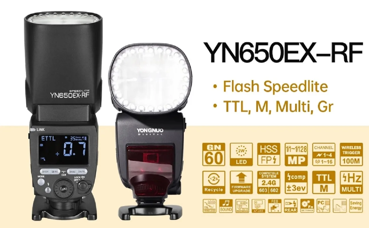 YONGNUO YN650EX-RF lámpara Flash de Grund de cabeza redonda TTL совершенно варичение alta gunola de Flash externa lu
