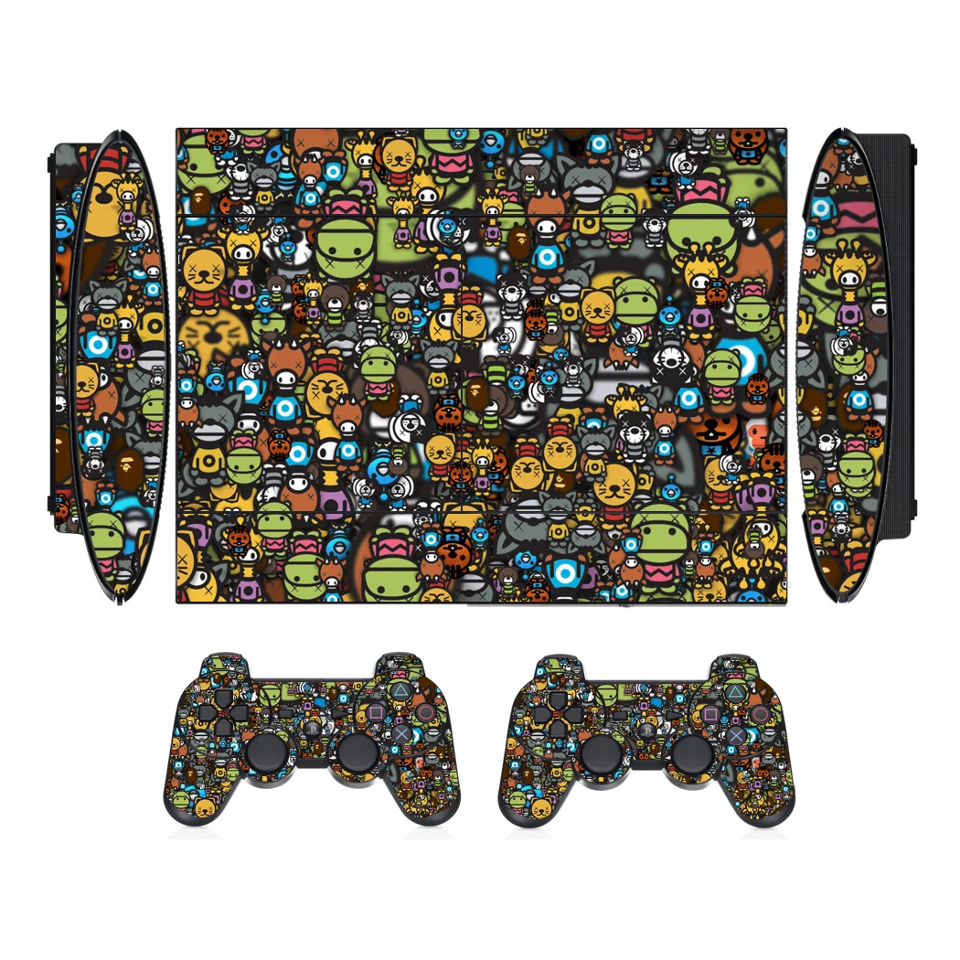 Bombing N262 Vinyl Skin Sticker Protector for Sony PS3 Super Slim and 2 Controller Skins Stickers