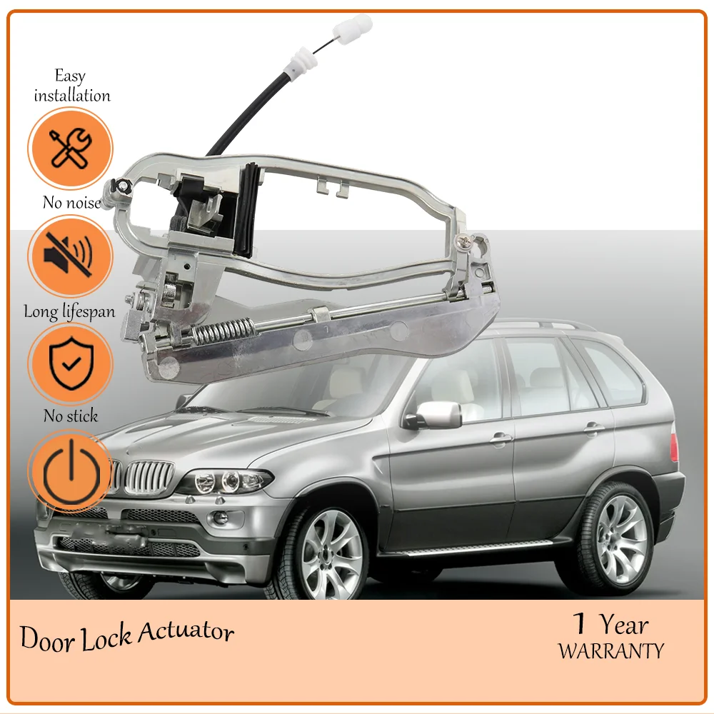 

Rear Left Car Locks Driver Side Outside Door Handle Carrier Compatible with BMW X5 E53 2000-2006 Auto Replacement 51228243635