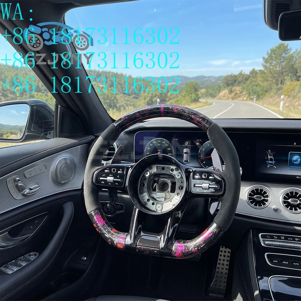 Factory Discounts Forged Pattern Carbon Fiber Steering Wheel for  W205 W222 W213 W204 W223 A45 C63 E200 E260 E300 E320 E350 E400