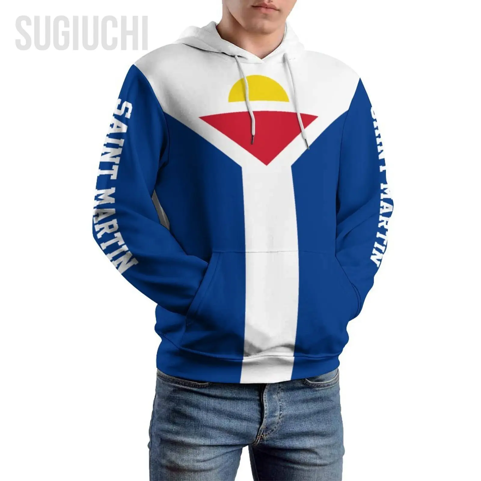 Unisex 3D Hoodie Saint Martin Flag Men Women Polyester Harajuku Sweatshirt Pullover Hoodies Casual Cool