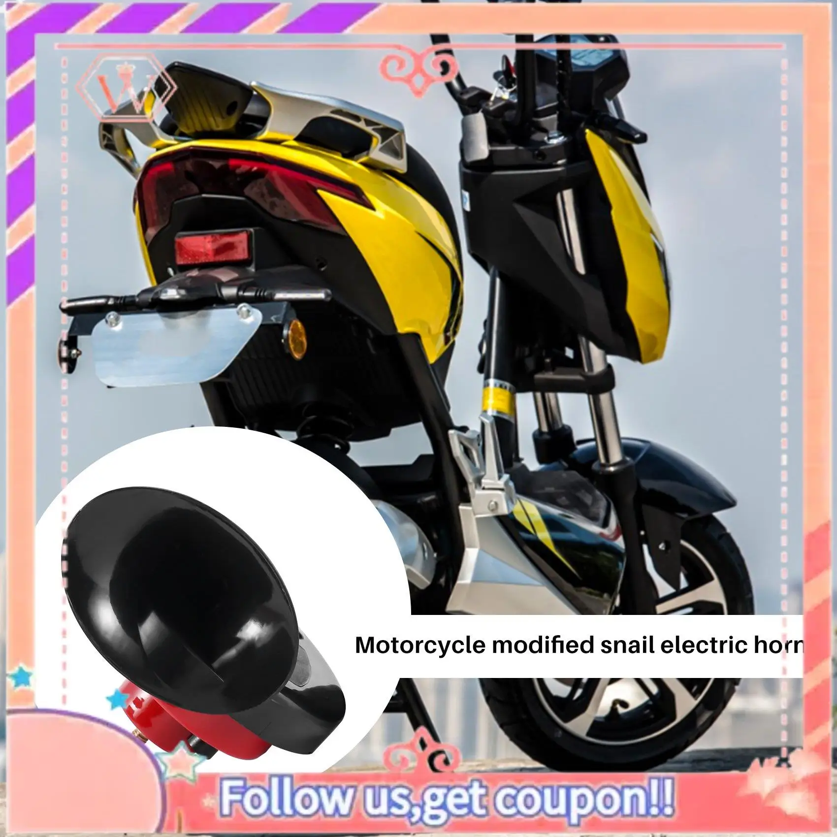 

A88U-Universal Car Horn Loud Pressure Klaxon Speaker 12V Waterproof 500Db Snail Cry Air Horn Vespa Loudnes For Car Motorcycle