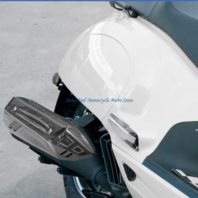 P9FD Plastic Exhaust Heat Guard Cover for NS150LA Motorcycles Heat Resistant Simple Attach Decorative Upgrade
