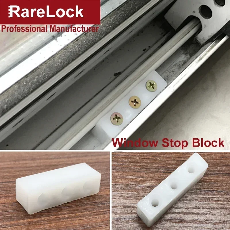 4pcs Window Sliding Door Stop Block for Home Security Bathroom Accessories Furniture Hardware DIY Rarelock MS533 I