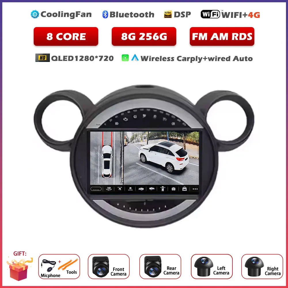 Voor BMW Mini Cooper Countryman R56 R60 2011-2013 Android 16 Auto Carplay Auto GPS Navigatie Stereo Multimedia Speler Scherm gereedschap