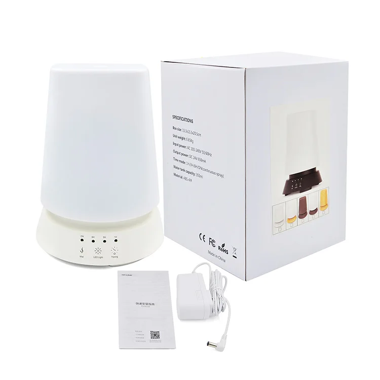 Private Label White Electric Home Essential Oil Diffuser Ultrasonic Air Humidifier with Light