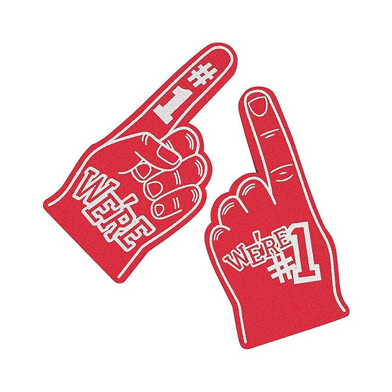 Hot Universal Large Foams Fingers Cheerleading Props Hand Sports Event Cheering Palm Party Props Number 1 Foam Fan Finger