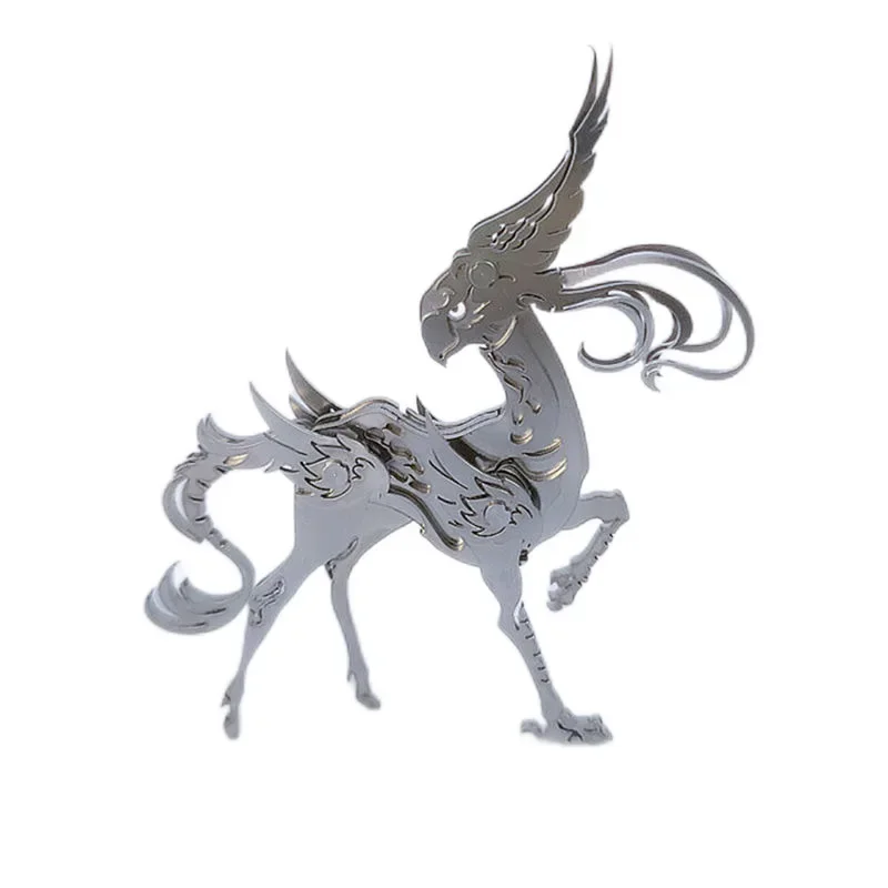 3D Puzzles Eagle Billed Beast Model Kit Mechanical Metal Ancient Divine Beasts Models DIY Assembly Animals Toy