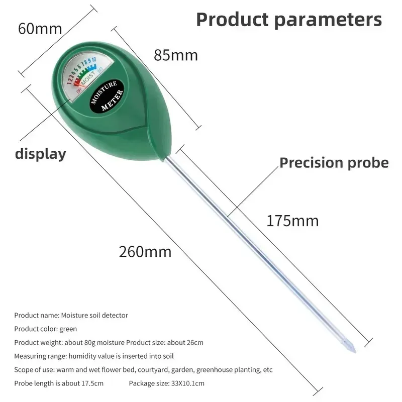 Soil Moisture Meter Plant Watering Test Soil Humidity Monitor Detector Hygrometer Flower Testing Home Gardening Measuring Tool