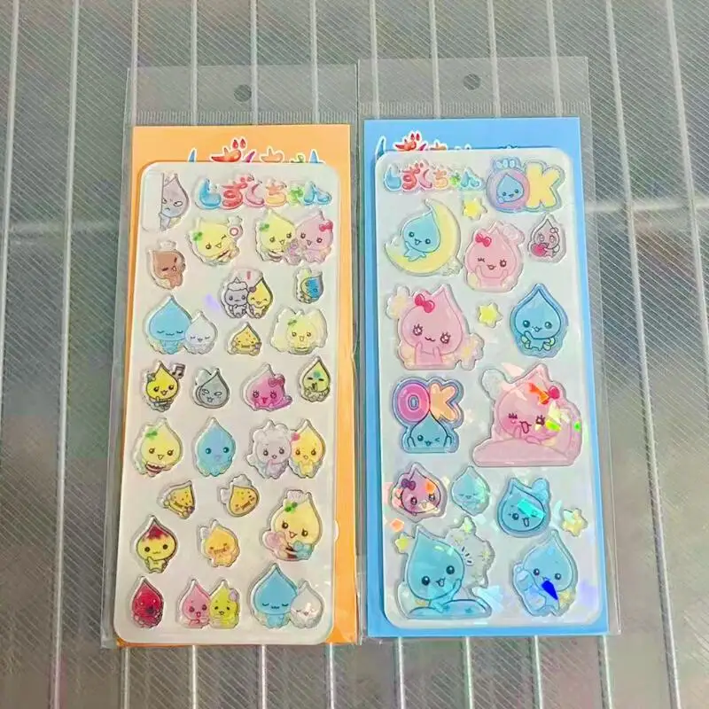 

Милые 3D-наклейки в виде капель воды, акриловые стикеры с мультяшными аниме-персонажами, креативные игрушки для DIY, украшения для компьютеров и телефонов, праздничный подарок