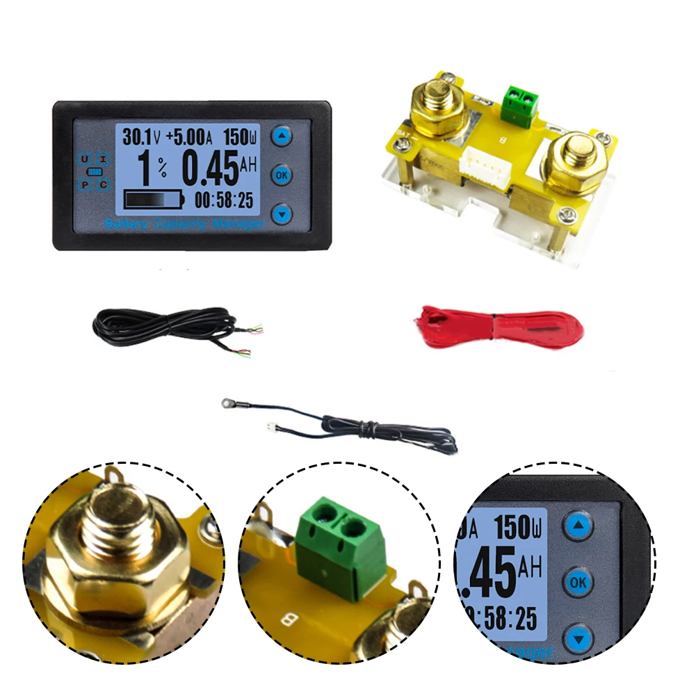 

1set 120V Precision VA9210 LCD Volt Amp Capacity Meter For Electric Vehicles And 130*80*90 Mm Measurement Analysis Instruments