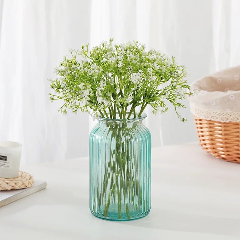 16 Stück künstliche Blumen weiß Gypsophila Hochzeit Brautstrauß Babysbreath künstliche Blumen für Vase Tischdekoration Blumen – Detail 8