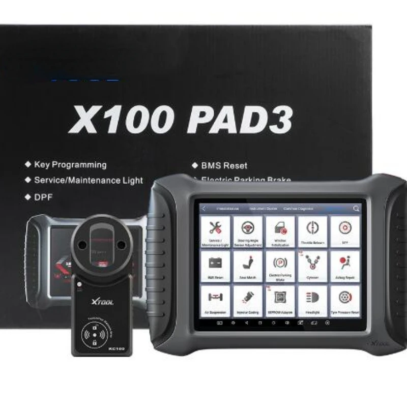 X100 PAD3 With KC100 OBD2 Key Programmer Chips Programmer Key Reading ECU Read Write auto Car Scanner tool