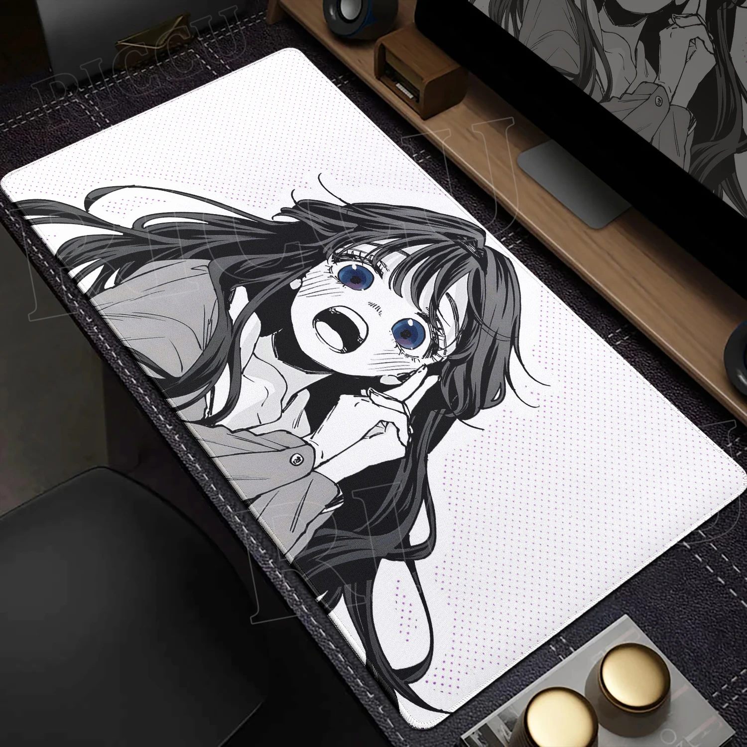 Anime The Fragrant Flower Blooms with Dignity Desk Mat Cute Girl Kaoruko Waguri Office Mousepad Game PC Keyboard Large Mouse Pad