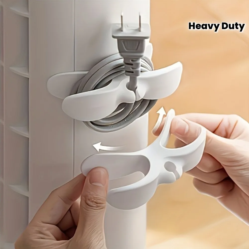6pcs Duty Cord Organizer Cable Winder Household Plug Wire Holder Kitchen Cord Fixer Charger Cable Home Appliance Wire Management