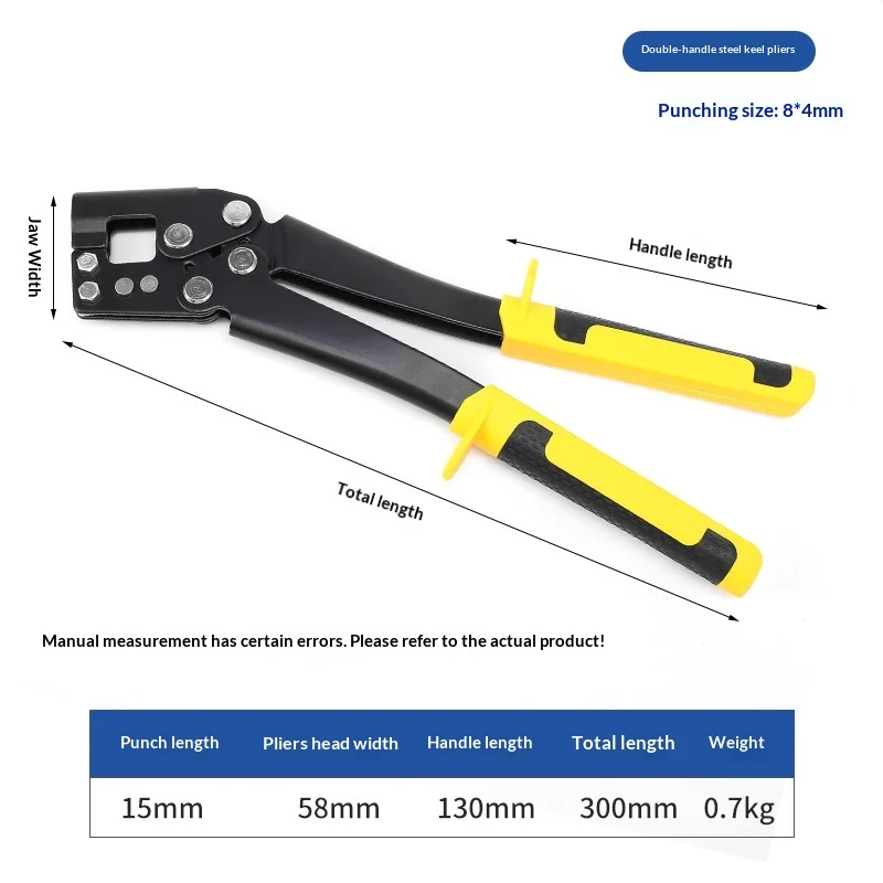Waterproof Steel Framing Clip Plier Light Steel Keel Installation Tool with Drilling Fixing Function for Industrial