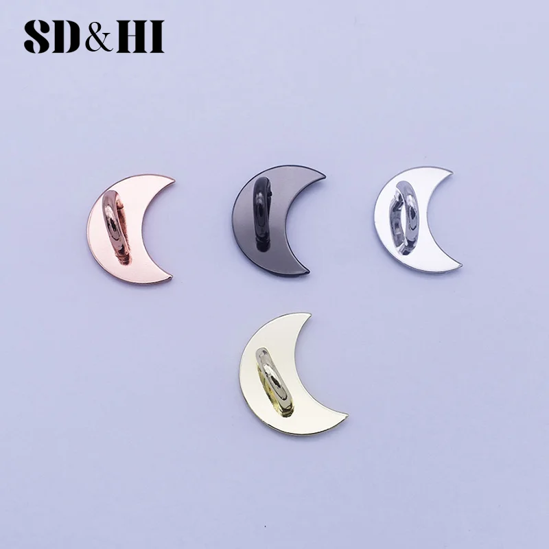 2/4PCS Adhesive Metal Stars Moon Bow Phone Charm Holder Phone Case Finger Ring Stand Hook Buckle Charm Clasp Accessory String
