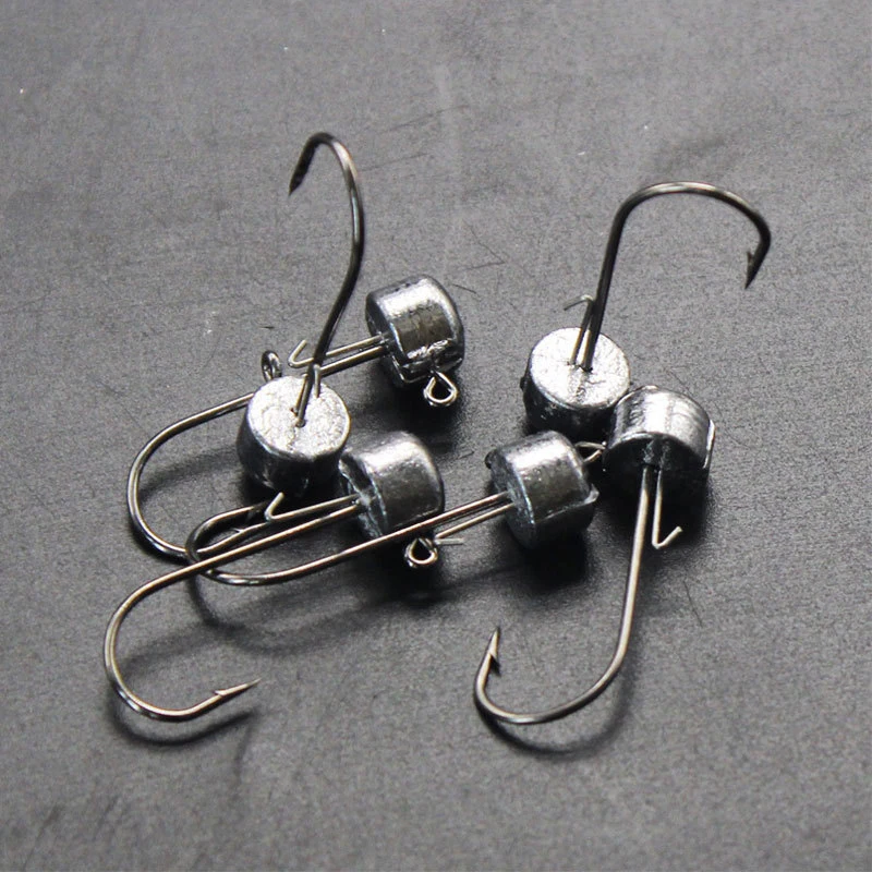 10Pcs Ned Rig Jig Head Finesse Mushroom Jig Heads for Soft Plastic Bait for Ned Rig Technique Lead Mushroom Jig Head A