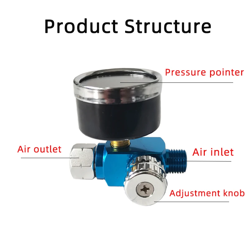 Avalon Industrial Car Painting Paint Spray Accuspray Air Flow Control Valve Air Pressure Gauge Regulator