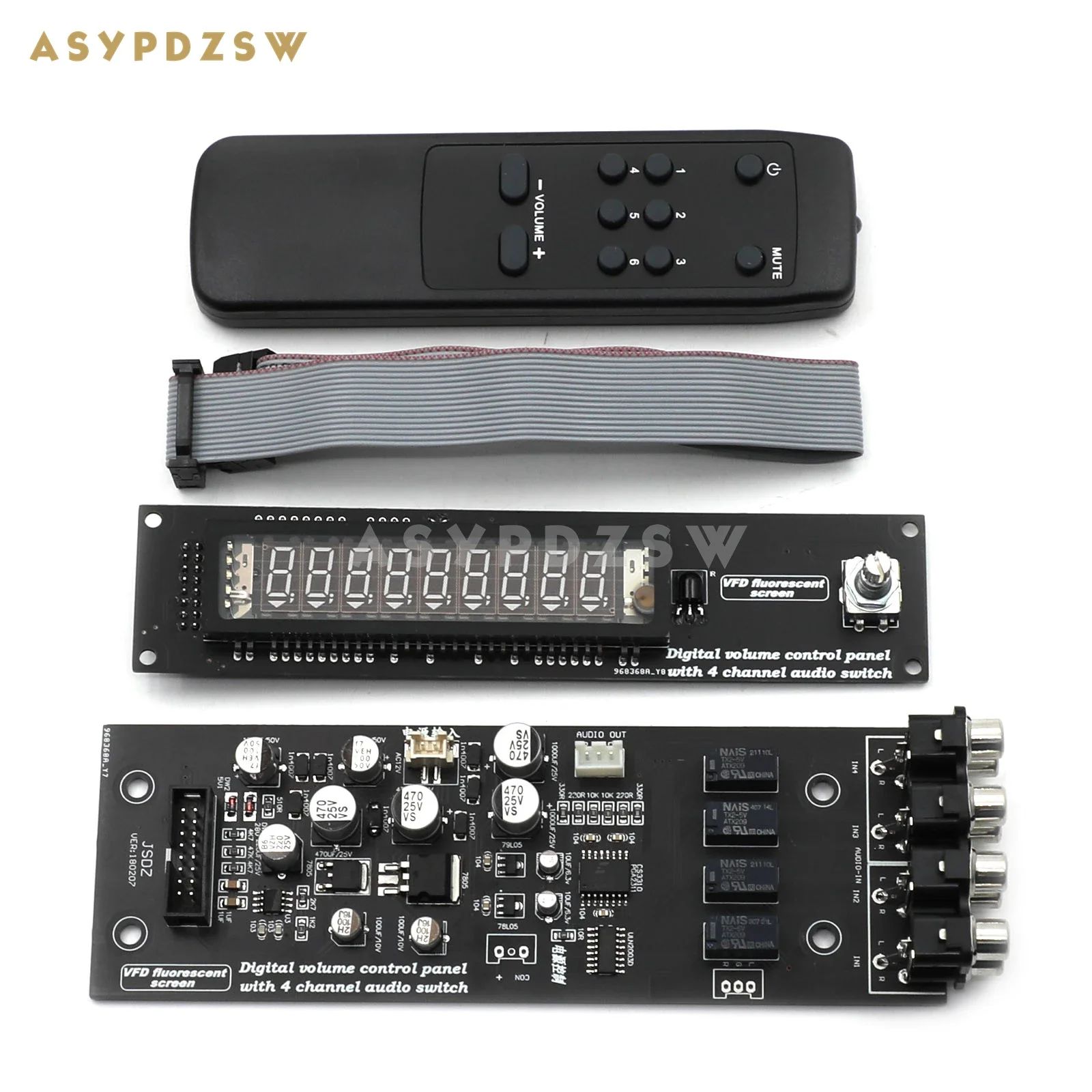 

Assembeld CS3310 Remote Preamplifier Finished board With VFD Display 4 Way Input