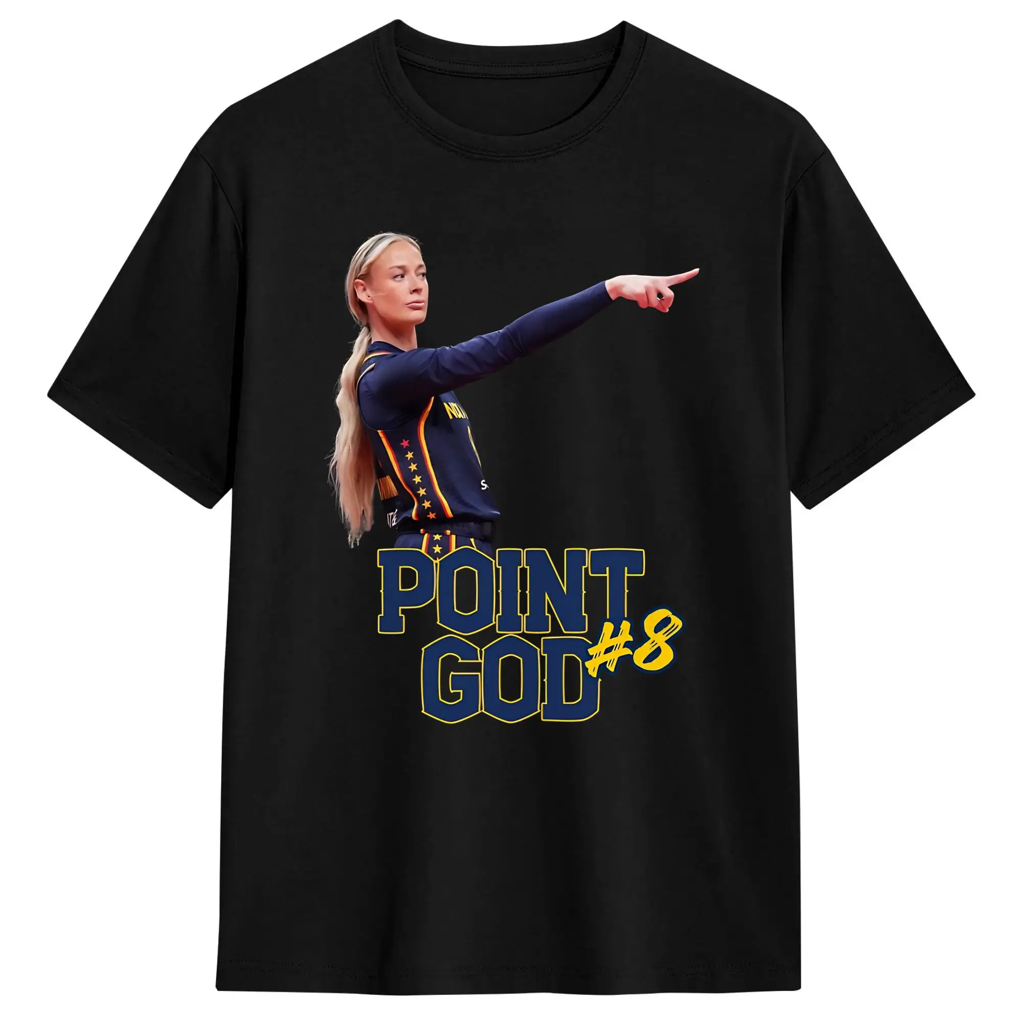 Men T-Shirts Sophie Cunningham Indiana Fever Pointing Funny 100% Cotton Tee Shirt Short Sleeve  T Shirts Crew Neck Clothes