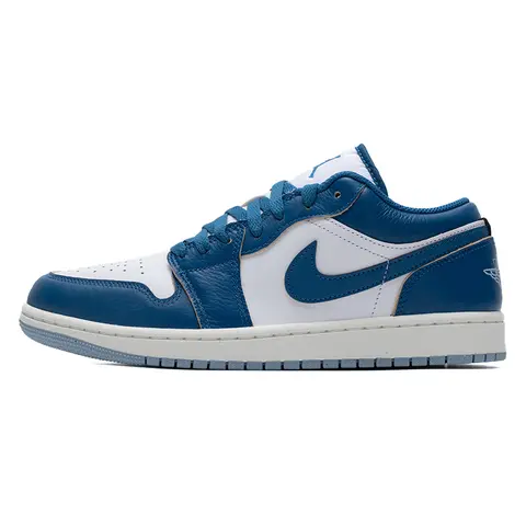 NIKE Air Jordan 1 로우 AJ1 남성용 로우탑 레트로 농구화, 캐주얼 스니커즈, 블루 앤 화이트 FN5214-141